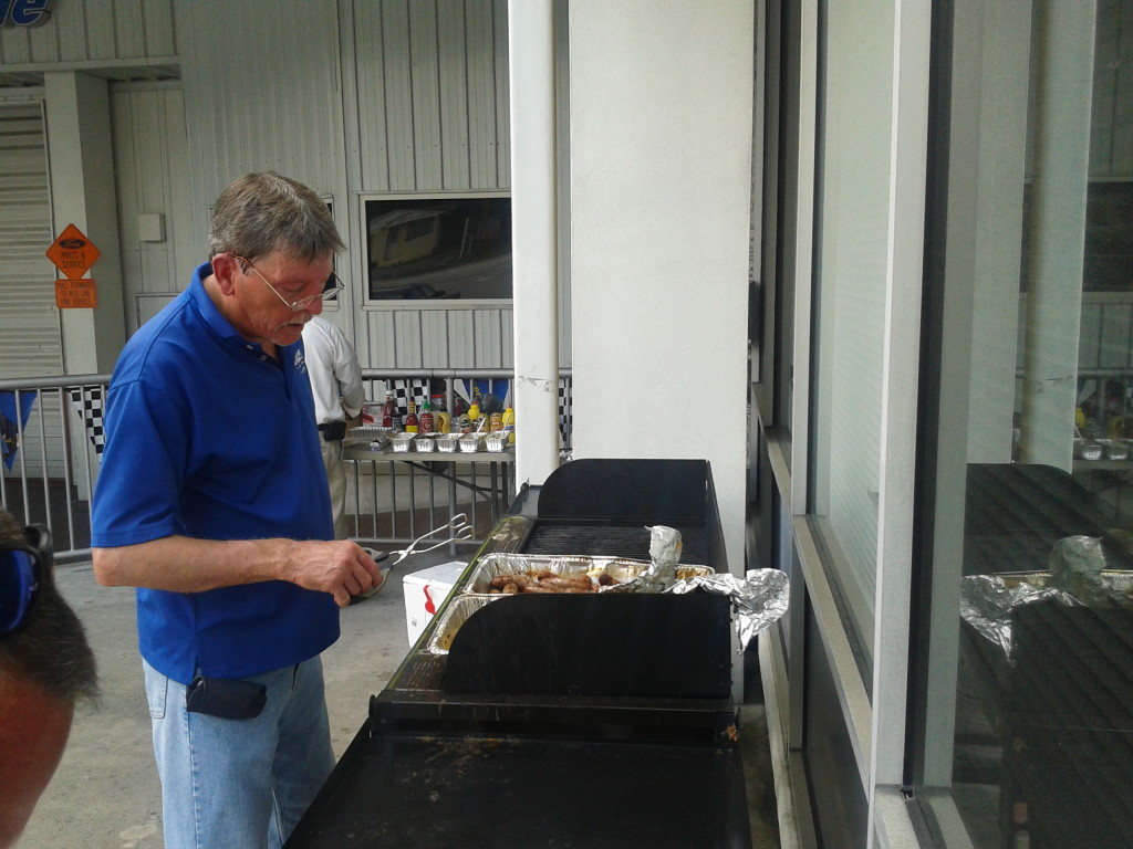 Scott Sullivan manning the grill