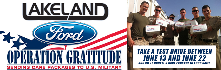Exciting test-drive fundraising event will generate much-needed money for Care Packages, to be distributed to Military