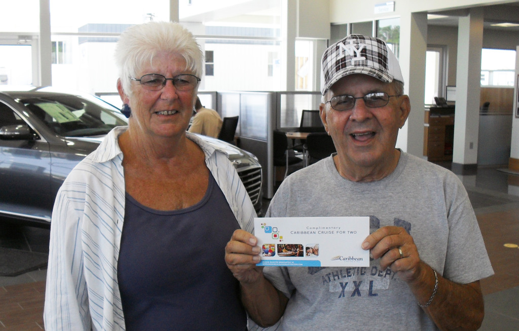 Congratulations to Caribbean Cruise winners Mary and Richard Porter of Lakeland, FL